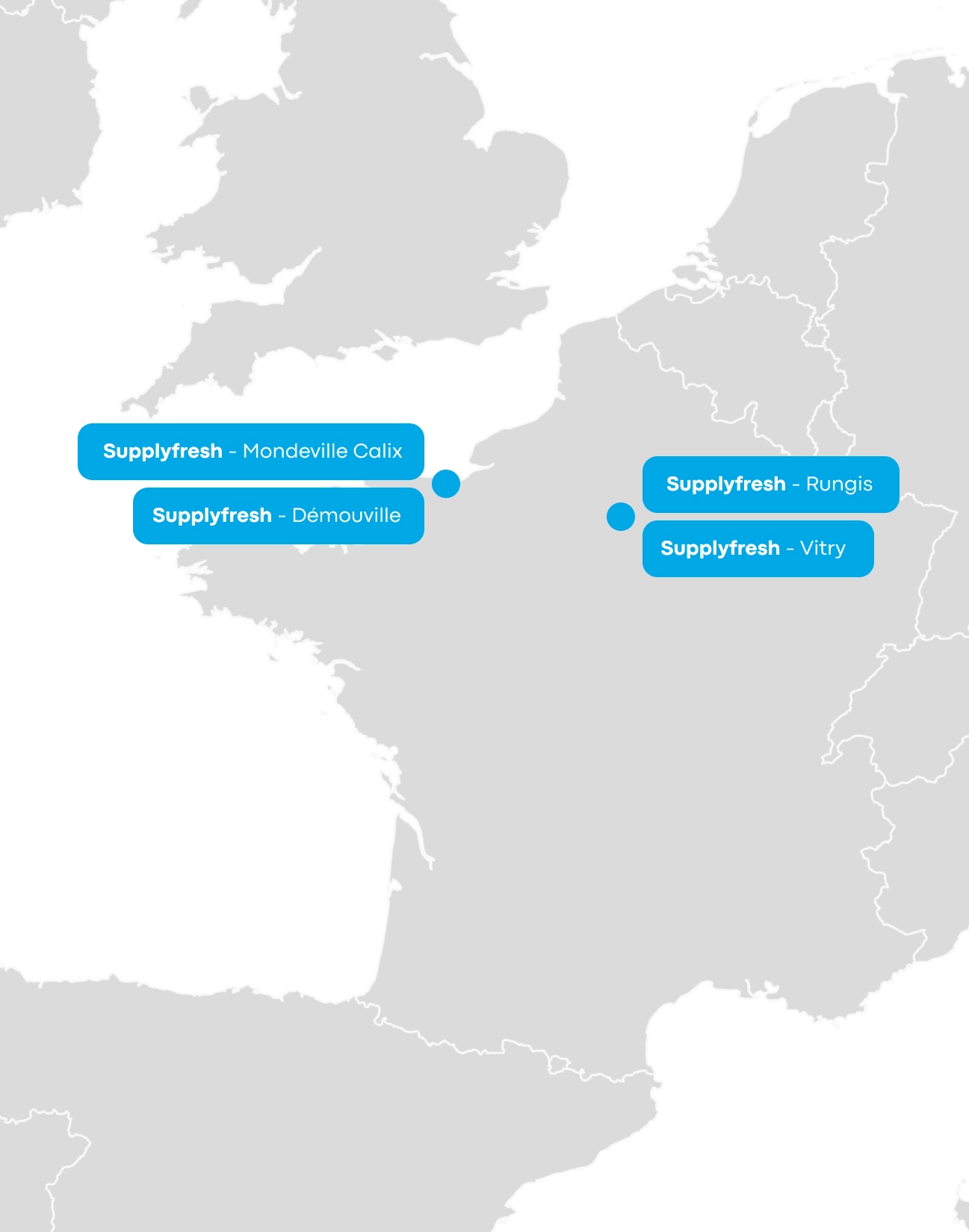 Carte des entrepôts supplyfresh